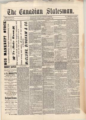 Canadian Statesman (Bowmanville, ON), 26 Nov 1886