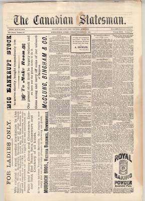 Canadian Statesman (Bowmanville, ON), 10 Dec 1886