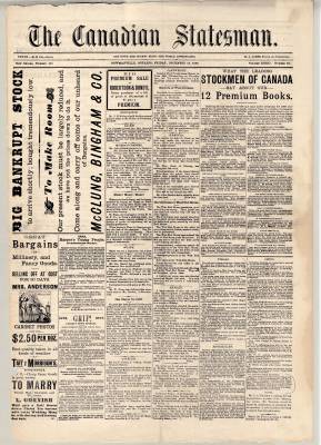 Canadian Statesman (Bowmanville, ON), 24 Dec 1886