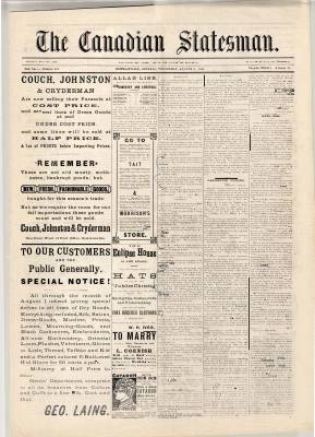 Canadian Statesman (Bowmanville, ON), 3 Aug 1887