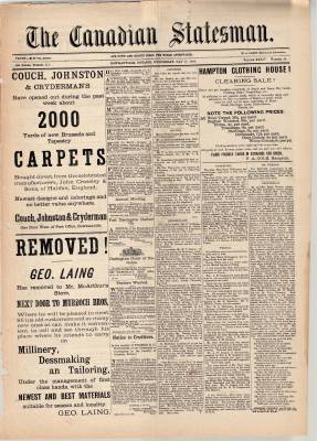 Canadian Statesman (Bowmanville, ON), 16 May 1888