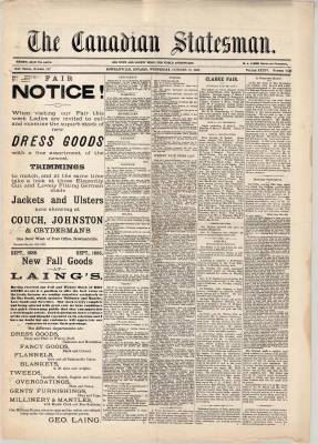 Canadian Statesman (Bowmanville, ON), 10 Oct 1888