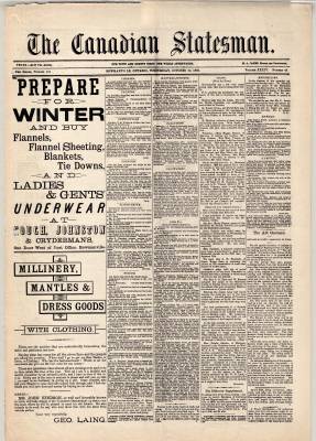 Canadian Statesman (Bowmanville, ON), 24 Oct 1888