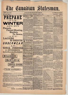 Canadian Statesman (Bowmanville, ON), 31 Oct 1888