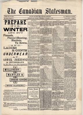 Canadian Statesman (Bowmanville, ON), 14 Nov 1888