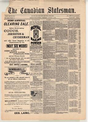 Canadian Statesman (Bowmanville, ON), 23 Jan 1889