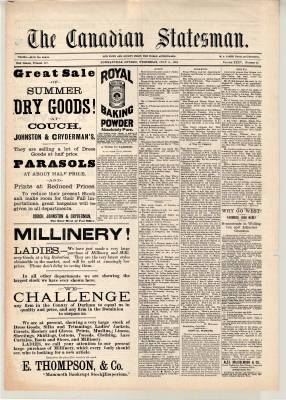 Canadian Statesman (Bowmanville, ON), 31 Jul 1889