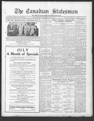 Canadian Statesman (Bowmanville, ON), 14 Jul 1927