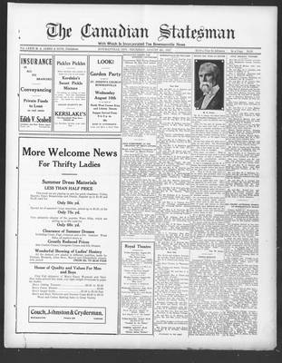 Canadian Statesman (Bowmanville, ON), 4 Aug 1927