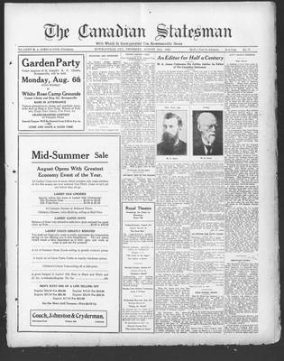 Canadian Statesman (Bowmanville, ON), 2 Aug 1928