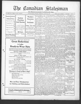 Canadian Statesman (Bowmanville, ON), 20 Jun 1929