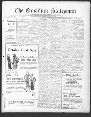 Canadian Statesman (Bowmanville, ON), 24 Oct 1929