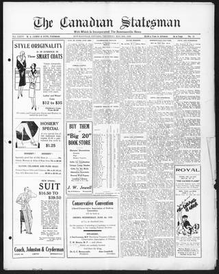 Canadian Statesman (Bowmanville, ON), 29 May 1930