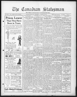 Canadian Statesman (Bowmanville, ON), 16 Oct 1930