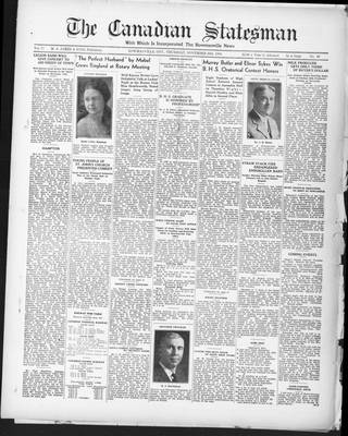 Canadian Statesman (Bowmanville, ON), 26 Nov 1931