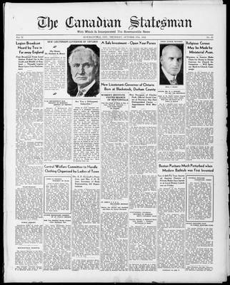 Canadian Statesman (Bowmanville, ON), 27 Oct 1932