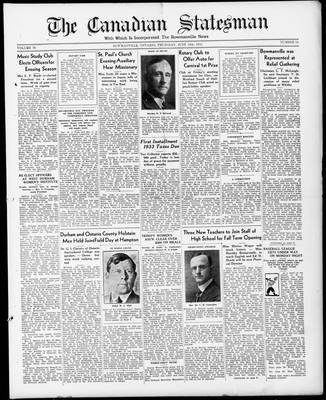 Canadian Statesman (Bowmanville, ON), 15 Jun 1933