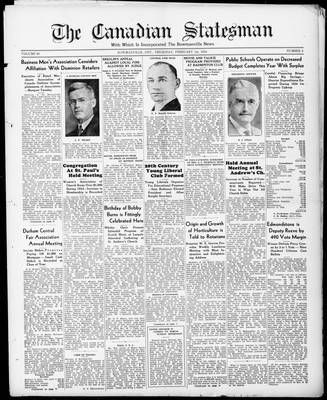 Canadian Statesman (Bowmanville, ON), 1 Feb 1934