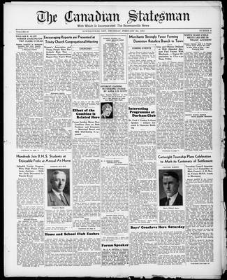 Canadian Statesman (Bowmanville, ON), 8 Feb 1934