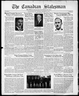 Canadian Statesman (Bowmanville, ON), 6 Dec 1934