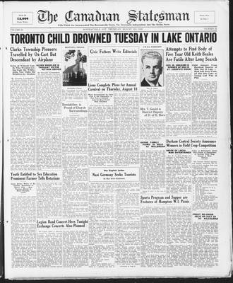 Canadian Statesman (Bowmanville, ON), 11 Aug 1938