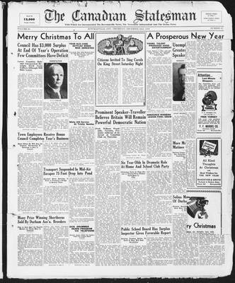 Canadian Statesman (Bowmanville, ON), 22 Dec 1938