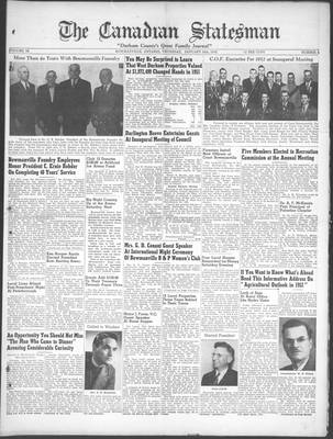 Canadian Statesman (Bowmanville, ON), 24 Jan 1952