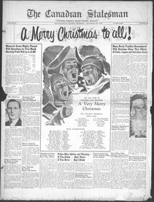 Canadian Statesman (Bowmanville, ON), 25 Dec 1952