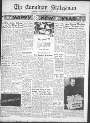 Canadian Statesman (Bowmanville, ON), 30 Dec 1954