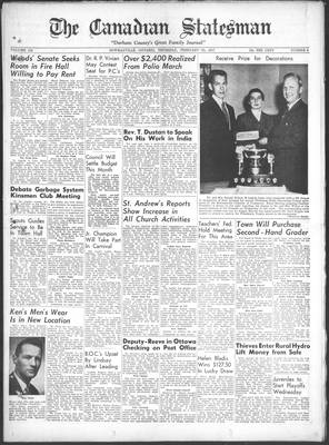 Canadian Statesman (Bowmanville, ON), 7 Feb 1957