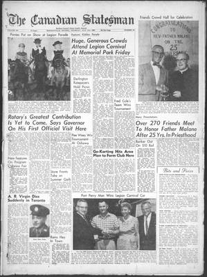 Canadian Statesman (Bowmanville, ON), 21 Jul 1960