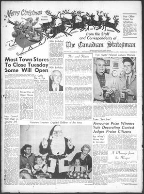 Canadian Statesman (Bowmanville, ON), 21 Dec 1960