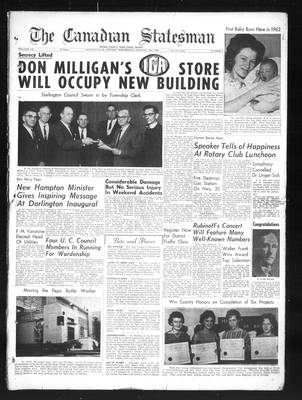 Canadian Statesman (Bowmanville, ON), 10 Jan 1962