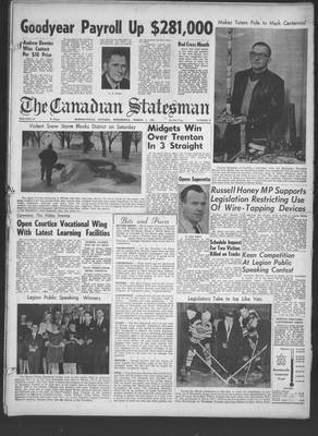 Canadian Statesman (Bowmanville, ON), 1 Mar 1967