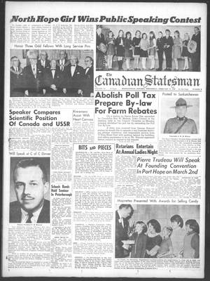 Canadian Statesman (Bowmanville, ON), 21 Feb 1968