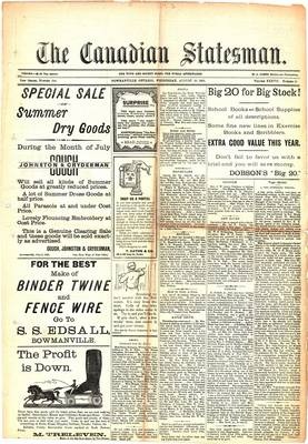 Canadian Statesman (Bowmanville, ON), 26 Aug 1891
