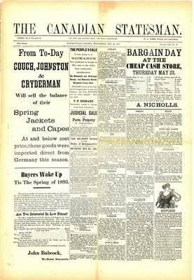 Canadian Statesman (Bowmanville, ON), 22 May 1895