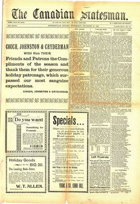 Canadian Statesman (Bowmanville, ON), 28 Dec 1898