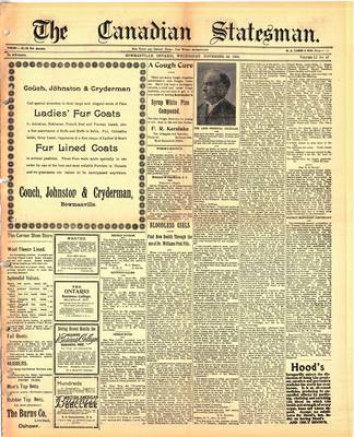 Canadian Statesman (Bowmanville, ON), 22 Nov 1905