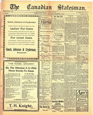 Canadian Statesman (Bowmanville, ON), 6 Dec 1905