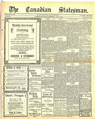 Canadian Statesman (Bowmanville, ON), 1 Apr 1908