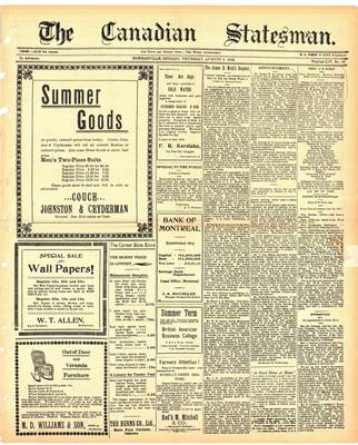 Canadian Statesman (Bowmanville, ON), 6 Aug 1908