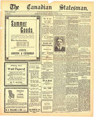 Canadian Statesman (Bowmanville, ON), 13 Aug 1908