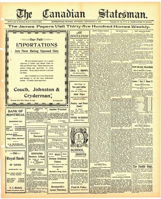 Canadian Statesman (Bowmanville, ON), 16 Sep 1909