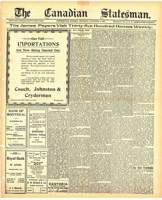 Canadian Statesman (Bowmanville, ON), 4 Nov 1909