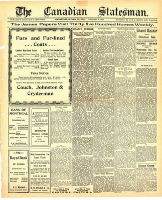 Canadian Statesman (Bowmanville, ON), 25 Nov 1909