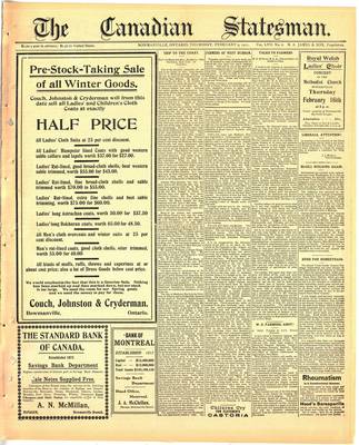 Canadian Statesman (Bowmanville, ON), 9 Feb 1911