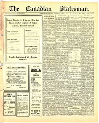 Canadian Statesman (Bowmanville, ON), 6 Apr 1911