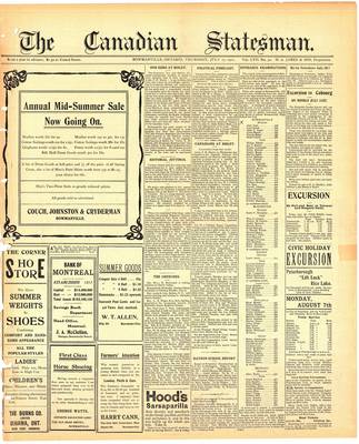 Canadian Statesman (Bowmanville, ON), 27 Jul 1911