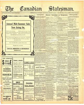 Canadian Statesman (Bowmanville, ON), 24 Aug 1911